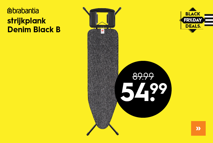 Black friday: Brabantia Denim black B strijkplank van 84,99 voor 54,99